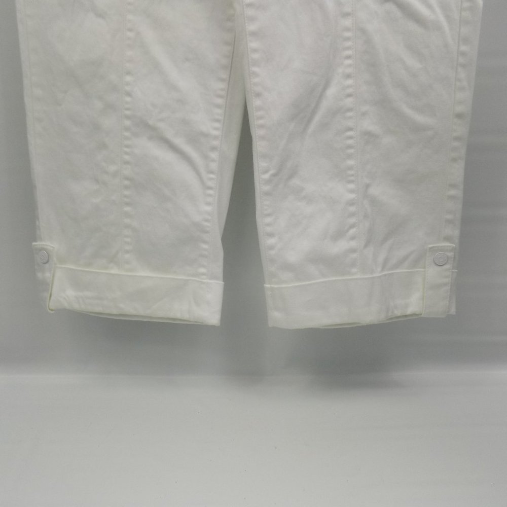 Gitano White Rolled Cuff Capri Size 12 CLEAN! - Picture 2 of 11